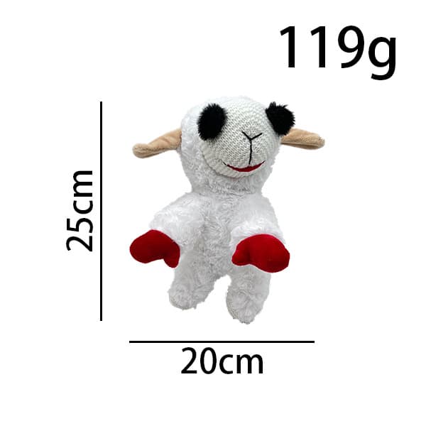 Mjuk hund leksak, Lamm form,   25*20CM vit