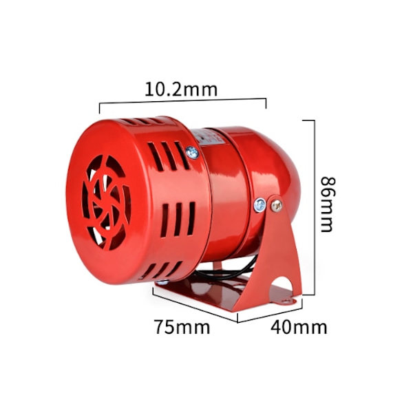 Sireeni Hälytys 220V Tehokas Ulko, Sireeni Hälytys 110dB, Punainen Moottori Led Sireeni M