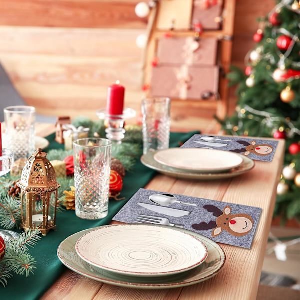 4 stycken julfiltknivhållare, julbesticksväska, julbestickshållare, tomtedräktbestick, julbesticksväska dekoration