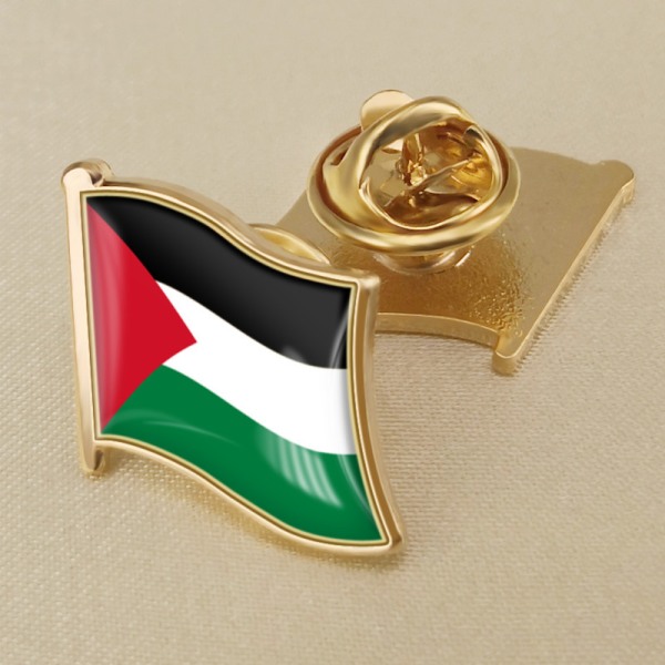 Palestina National Flag Pin Land Flag Metal Lapel Pin ,4 st