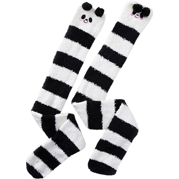 Women's Cartoon Fuzzy Plush Socks Winter Warm Over Knee High Sock