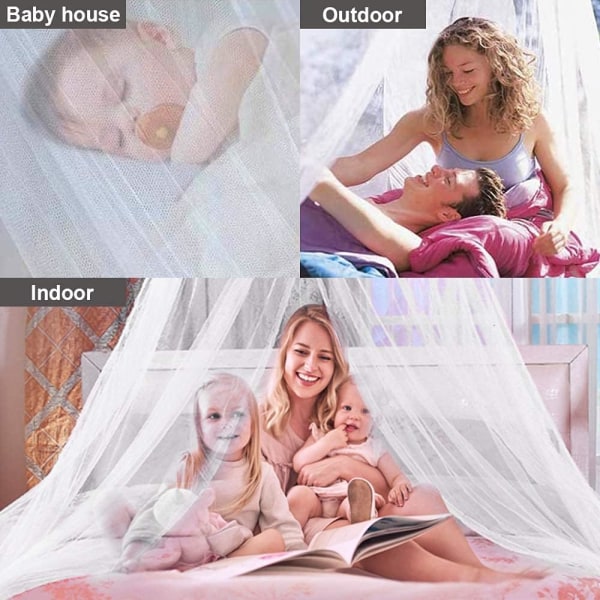 Seng Myggenet, Stor Myggenet Til Seng, Myggenet Senghimmel Til Enkelt King Size Eller Dobbeltseng, Moustiquaire De Lit