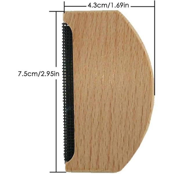 3 st Cashmere Kam Pullover Razor Trä Pilling Fluff Tyg Lint Remover Manuell Bärbar Klädborste Verktyg