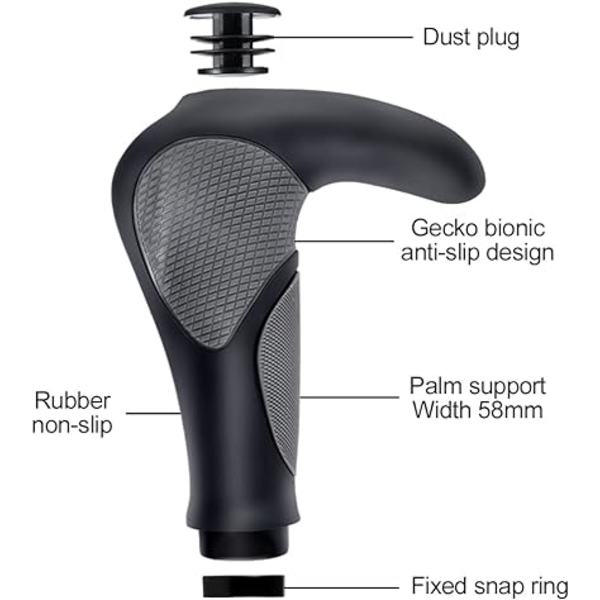 Ergonomiset pyörän ohjaustangon kahvat, TPR-kumiset pyörän kahvat MTB-ohjaustangon G