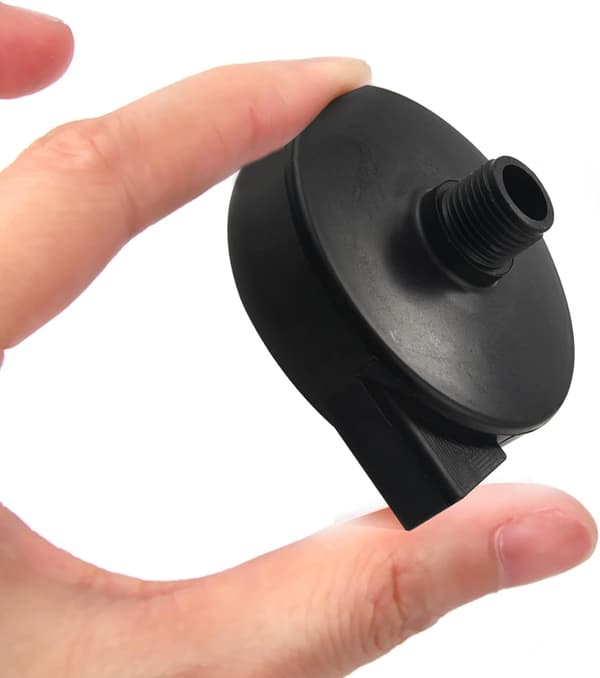 Pakke med 2 luftfiltre - 20 mm gevind - kompatibel luftkompressor - Sort