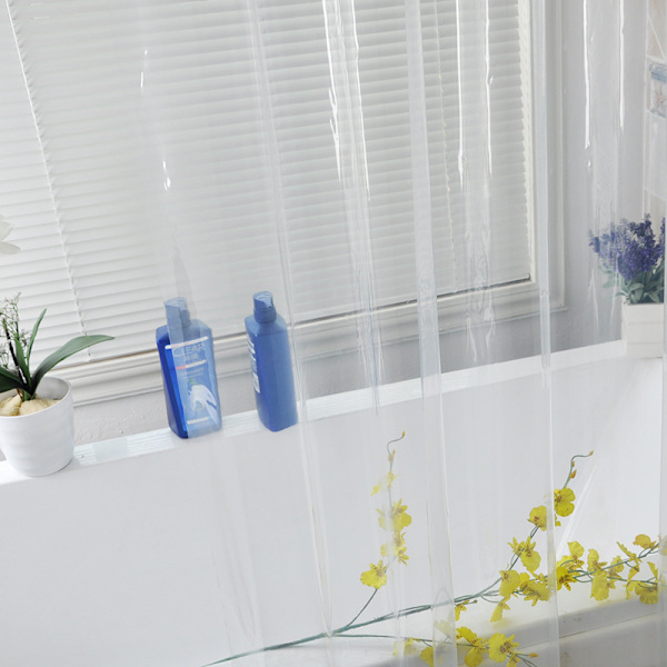 Dusjforheng i badet, 72\" B x 72\" H, gjennomsiktig, vanntett dusjforheng
