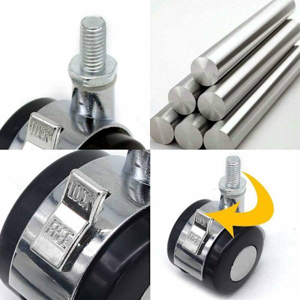 4 stk. Universal Swivel Wheels, Trolley Furniture Caster Replacement, Alle