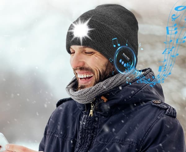 Trådløs Bluetooth-lue med musikk