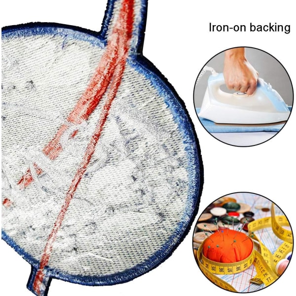 6 kpl NASA-muotoiltuja brodeerattuja silittämällä kiinnitettäviä/ommeltavia merkkejä astronauteille