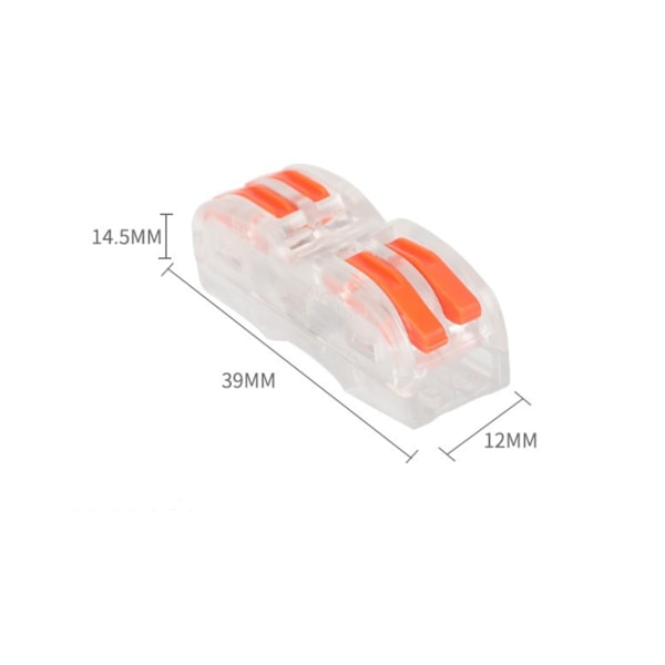 10 stk Premium Lever-Nut Wire Connector Set, Bilateral 4 Hole Transparent Co