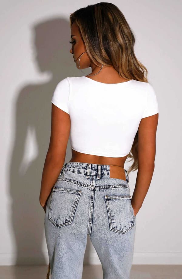 Sexet brystindpakning bindetop, XL, SORT