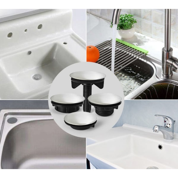 5 stk. HVIDT HUL DÆKSELPROP TIL VASK BIDET HUL PAR AF PROP, sort