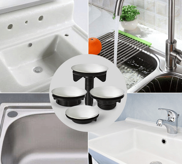 5 stk HVIT HULLDEKSELPLUGG FOR VASK BIDET HULL PAR PLUG, svart
