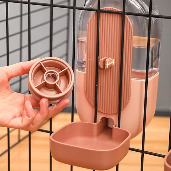 Kanin vanndispenser, 28oz automatisk hengende tyngdekraftsmat vanndispenser