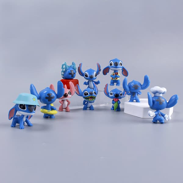 10-delt Disney Stitch samleobjektsett 10-delt leketøy for A