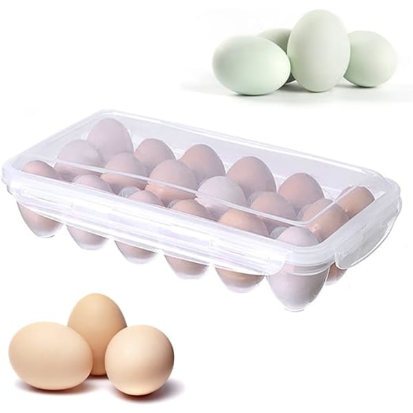 Ägglåda Äggförvaringslåda Transparent ägglåda i plast Bärbar äggförvaring Bo
