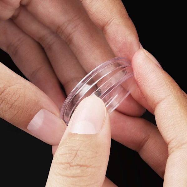 Myntkapsel, 100 stycken Myntkapslar för Förvaring/Samling av Mynt, Plastmyntkapsel med Transparent Cirkel / Myntkapslar med Ask (30mm)