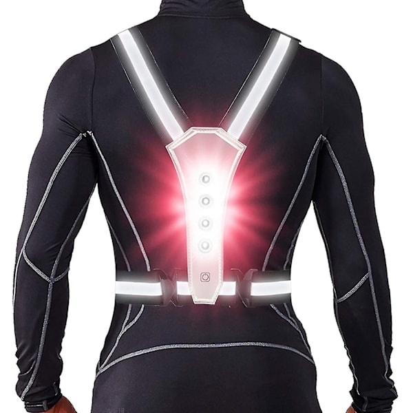 Led Reflekterende Vest Sikkerhedssele Med Høj Synlighed Advarselslys Til
