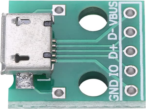 10 st Micro USB till Dip Adapter Board 5 Pin 2.54mm Pitch US