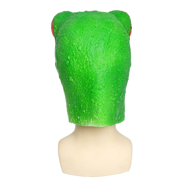 Frog Mask Halloween Cosplay Kostym Latex Animal Head Masker för A