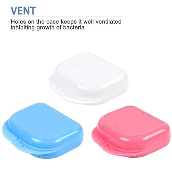 Retainer Case Denture Storage Box Case Oral Protective Case med lufthål 3