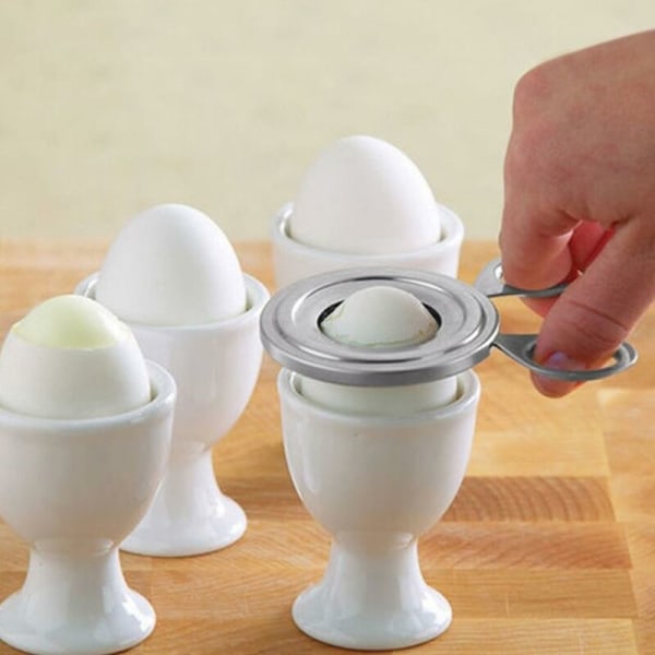 Gourmetägg / äggöppnare, matt rostfritt stål, diskmaskinssäker