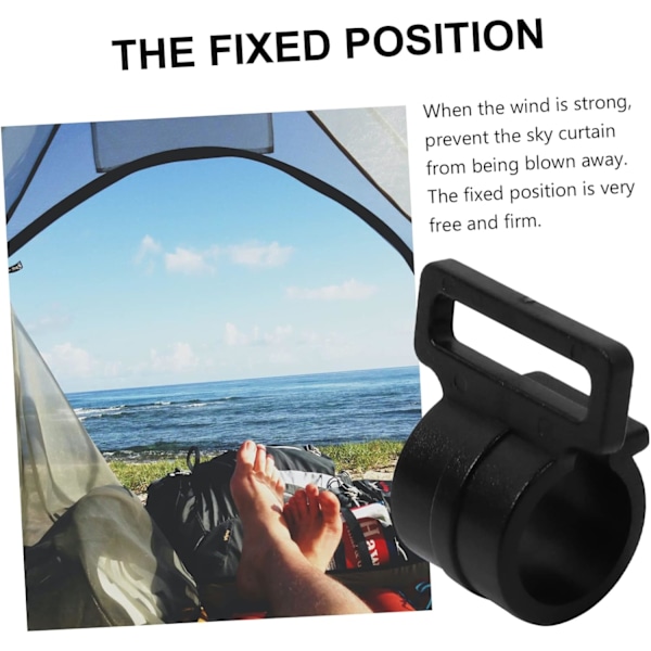 20 st Tältstångstillbehör Presenningsklämmor Tält kompatibelt Camping DIY Tältklämmor Presenningsklämmor Plast Campingklämmor Svarta Plastklämmor Tältklämma