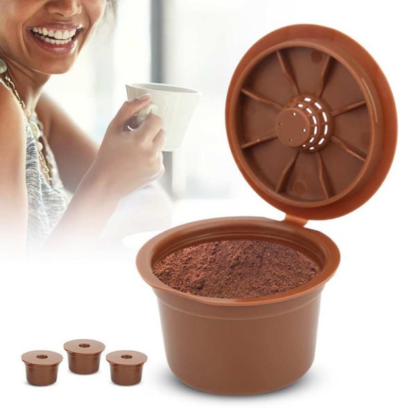 3 st återanvändbara kaffekapselskalfilter för kaffemaskintillbehör