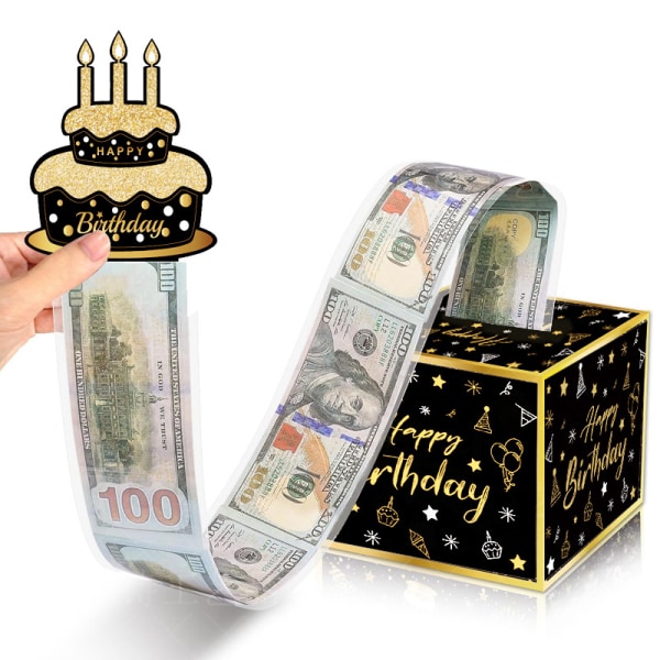 Födelsedag Pengar för Cash Gift Pull, Penga presentboxar för kontanter