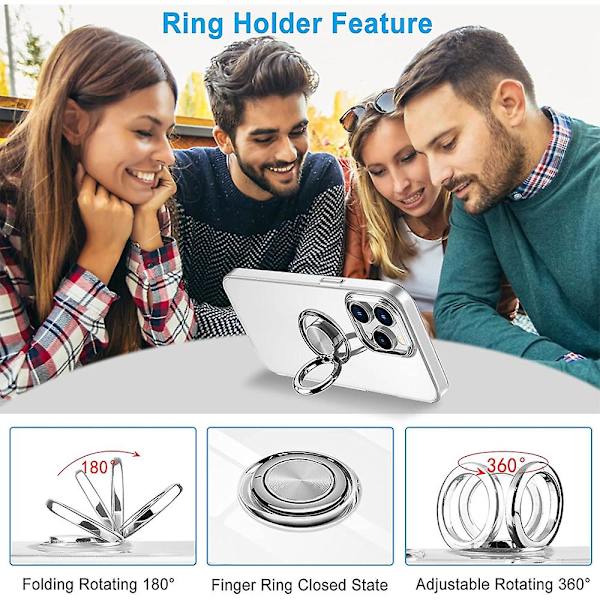 Fodral med ringstativ, stöttåligt skyddande mjukt Tpu-fodral kompatibelt med