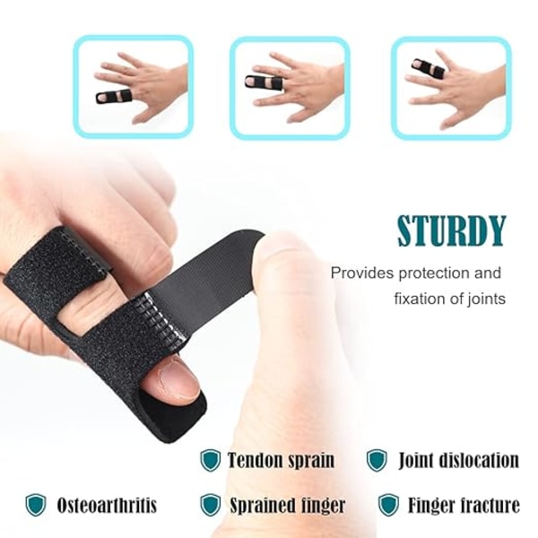 4 st Finger Knuckle Immobilization, Broken Finger Protector, Brutna fingrar