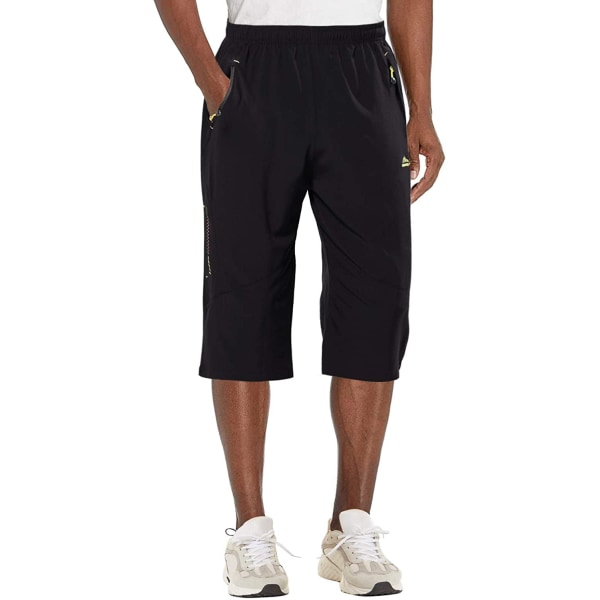 Herre Capri Pants Quick Dry 3/4 bukser under knæ Shorts Outdoor Camping Shor