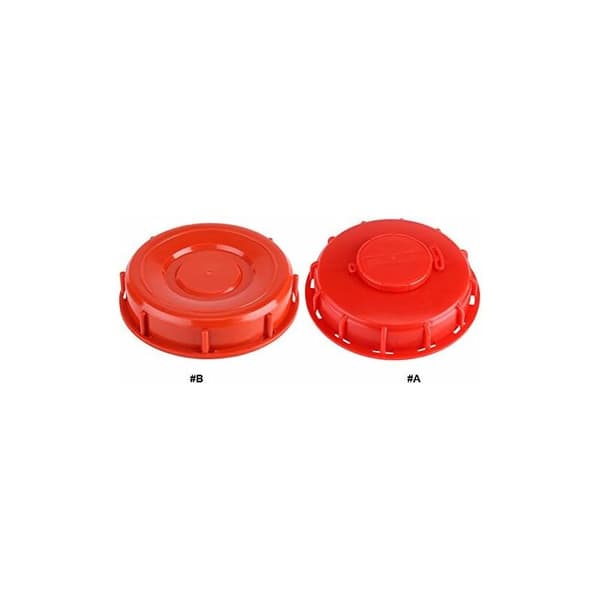 IBC-tanklock, IBC-lock för vätsketank, röd plast 163 mm
