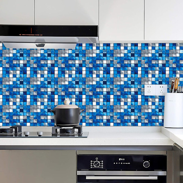 Mosaikplattor för vägg, 10 st självhäftande väggplattor