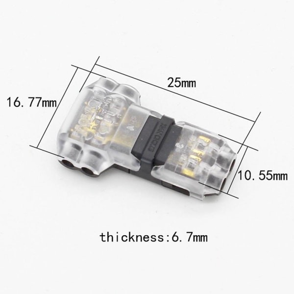 12 kpl T2-nastainen liitin 20/22 AWG sähköjohdolle, jatkojohtoliitäntä