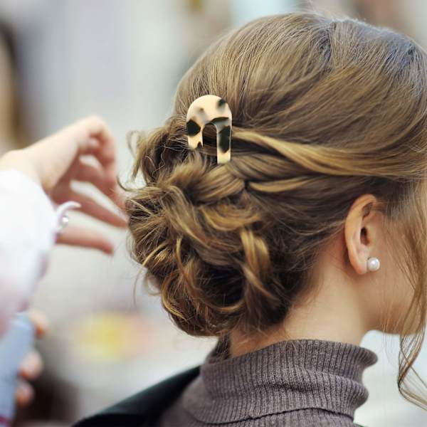 4 kappaletta ranskalainen U-muotoinen hiusneula kahdella piikillä U-muotoiset hiuspidikkeet Chignon