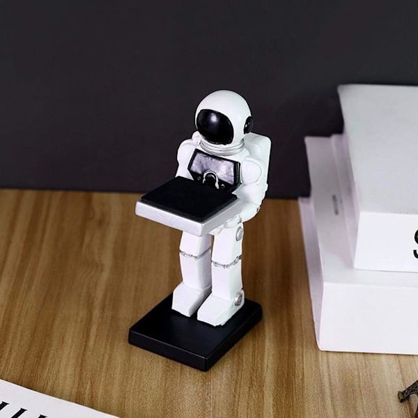 Klockdisplaystativ, kreativ astronaut hartsfigur modell klockhållare D