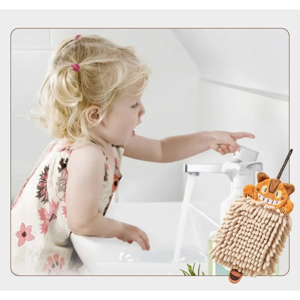 Cartoon Animal Chenille Håndklæde til Køkken Badeværelse Hurtigtørrende Absorberende Lommetørklæde Super Bløde Mikrofiber Håndklæder Fo