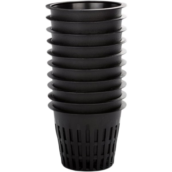 10 stk. Hydroponiske kopper i plast, netkopper, potter, orkidéer, hydroponiske beholdere