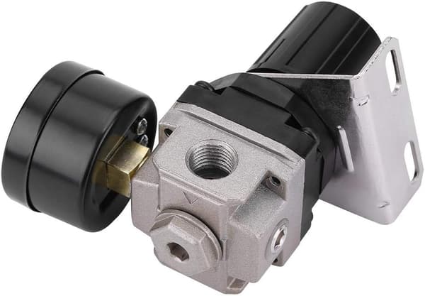 Lufttryksregulator, G1/4 luftdrevet kompressor med trykmåler, 1