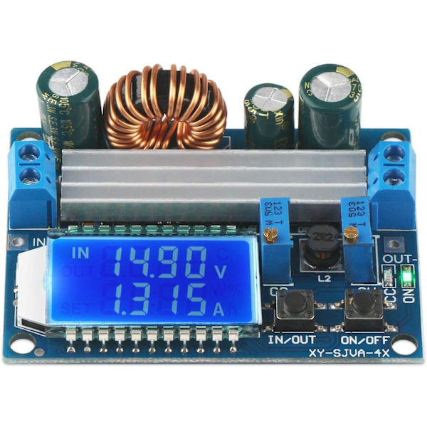 Display Buck Boost Converter, Subscriber Board DC 5.5-30V 12v til DC 0.5-30V