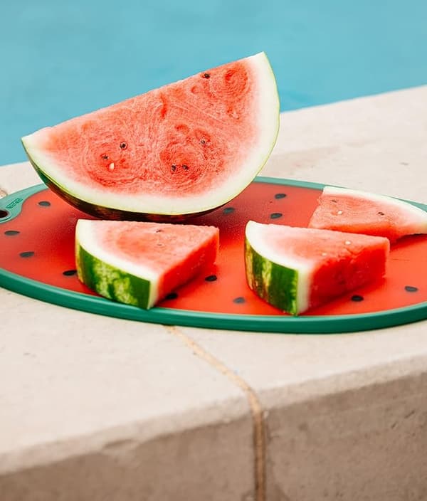 Vandmelon skærebræt/serveringsbræt, vandmelonform 35,5*25*0,8cm