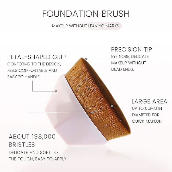 2 st borstar, foundationborstar platta foundationborstar (svart rosa)