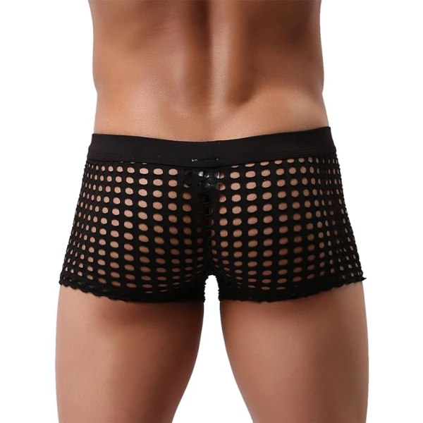 Sexiga underkläder för män Andas Mesh Boxer Trunks 3st xl