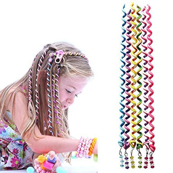 6 st hårstyling Twist Clips för flickor, flätad gummihårband Twist H