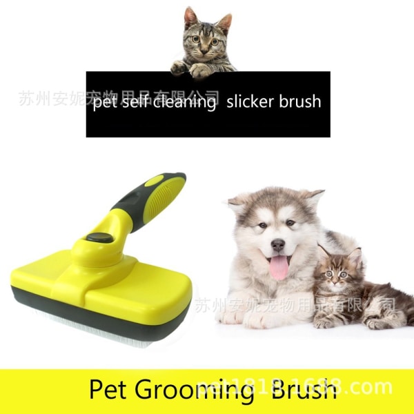 Pet Brush Dog Cat Brush, Professionell Dog Detangler Kam och Långhårig Hund