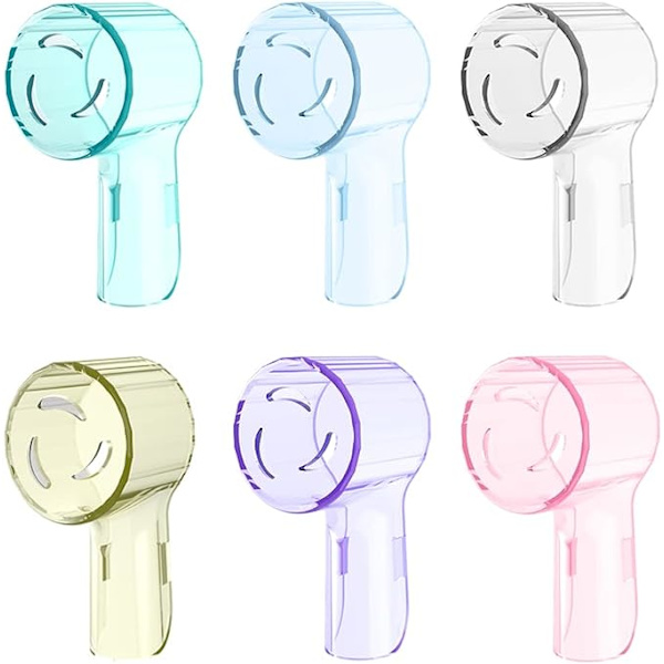 Tandbørstehovedbeskyttelse Kompatibel med Oral B Udskiftningshoveder, Passer til iO-serien, Clean&Gentle Care Tandbørstehovedbeskytter (6 stk.) 6 Farver 2*3,9 cm