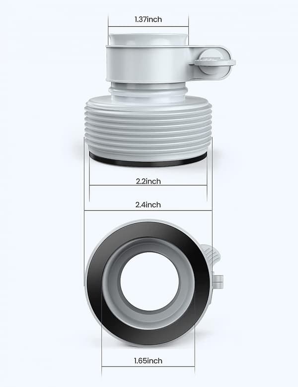 2 kpl tyypin B sovittimia (32 ja 38 mm liitäntä)
