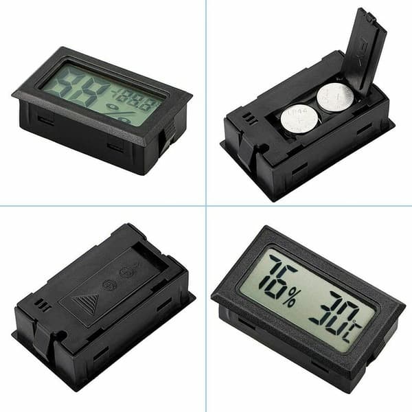 Mini digitalt LCD-termometer hygrometer temperatur fugtighedstester (3 stk.)
