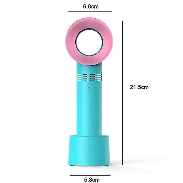 Bladløs håndholdt ventilator, mini bærbar ventilator, USB-bordventilator grøn 1 stk.